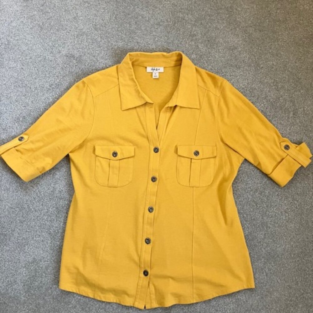 Ladies Style & Co collared top